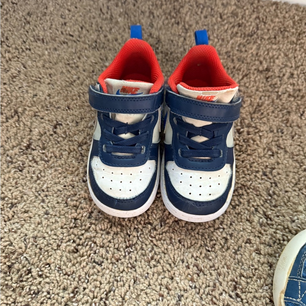 Nike Kids Blue and Orange Sneakers